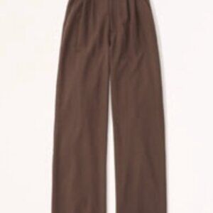Abercrombie Sloane Tailored Wide Leg Pants | Brown | Medium